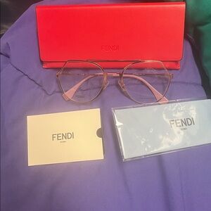 Fendi prescription glasses FF0329DDDB rose/pink stainless steel